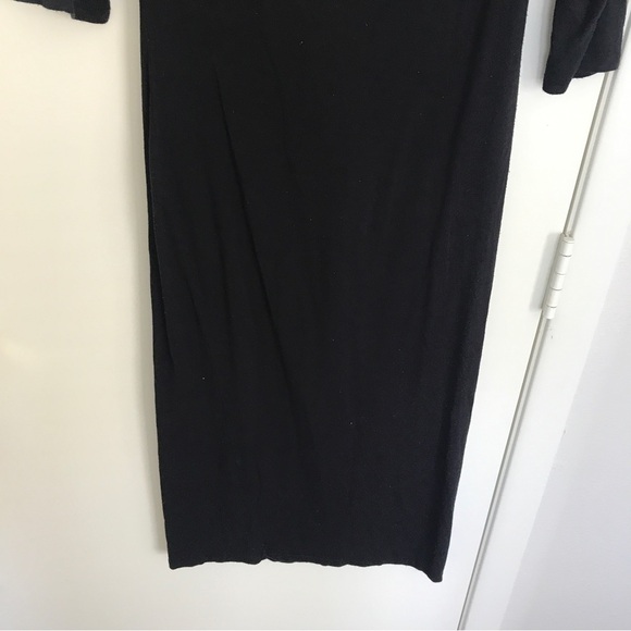 3/$15 popular basics black 3/4 sleeve midi dress - Picture 4 of 8